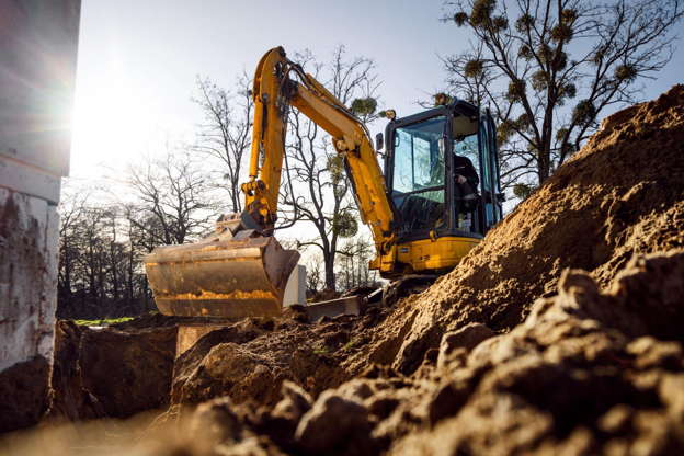 Heavy equipment at work